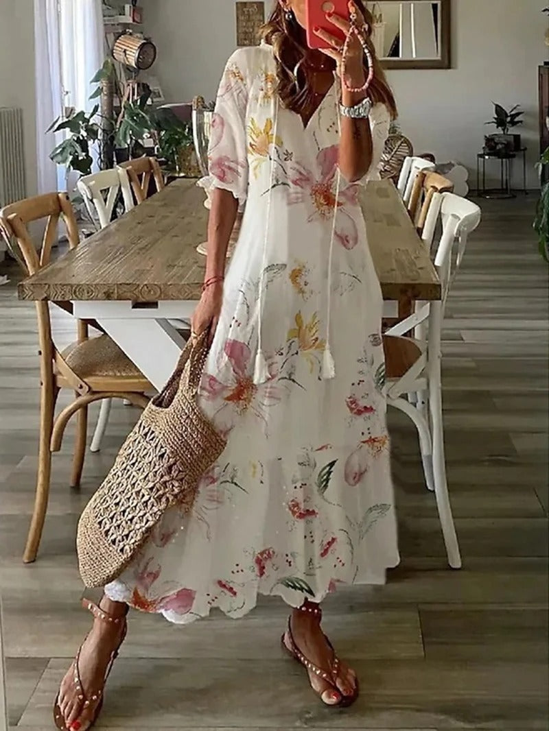 Mandy Bohemian Maxi Dress - Stylish & Comfortable Women's Summer Dress