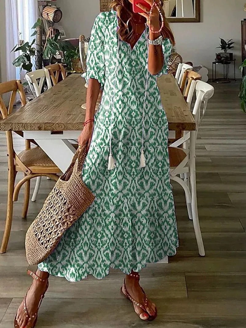 Mandy Bohemian Maxi Dress - Stylish & Comfortable Women's Summer Dress