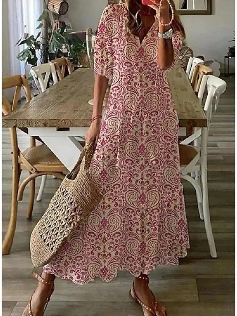 Mandy Bohemian Maxi Dress - Stylish & Comfortable Women's Summer Dress