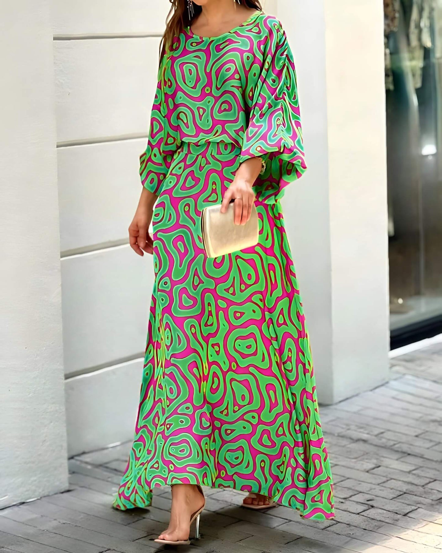 Emmeline - Lightweight Long Sleeve Maxi Dress for Women