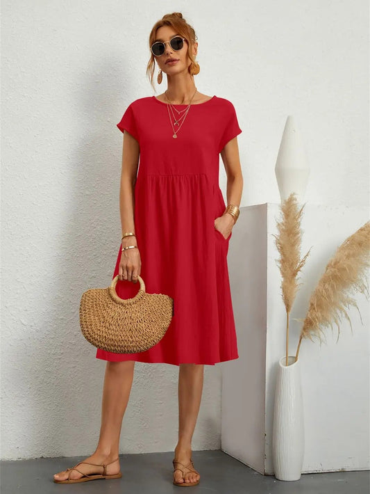 Gracyn - Vintage Summer Midi Dress for Women