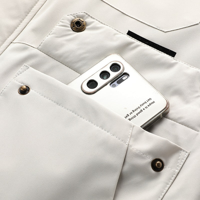 Men's Functional Waterproof Jacket with Practical Pockets