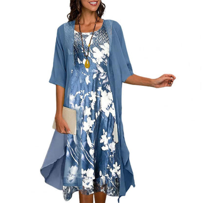 Everly - Floral Chiffon Midi Dress for Women