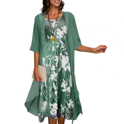Everly - Floral Chiffon Midi Dress for Women