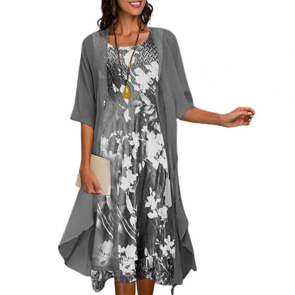 Everly - Floral Chiffon Midi Dress for Women