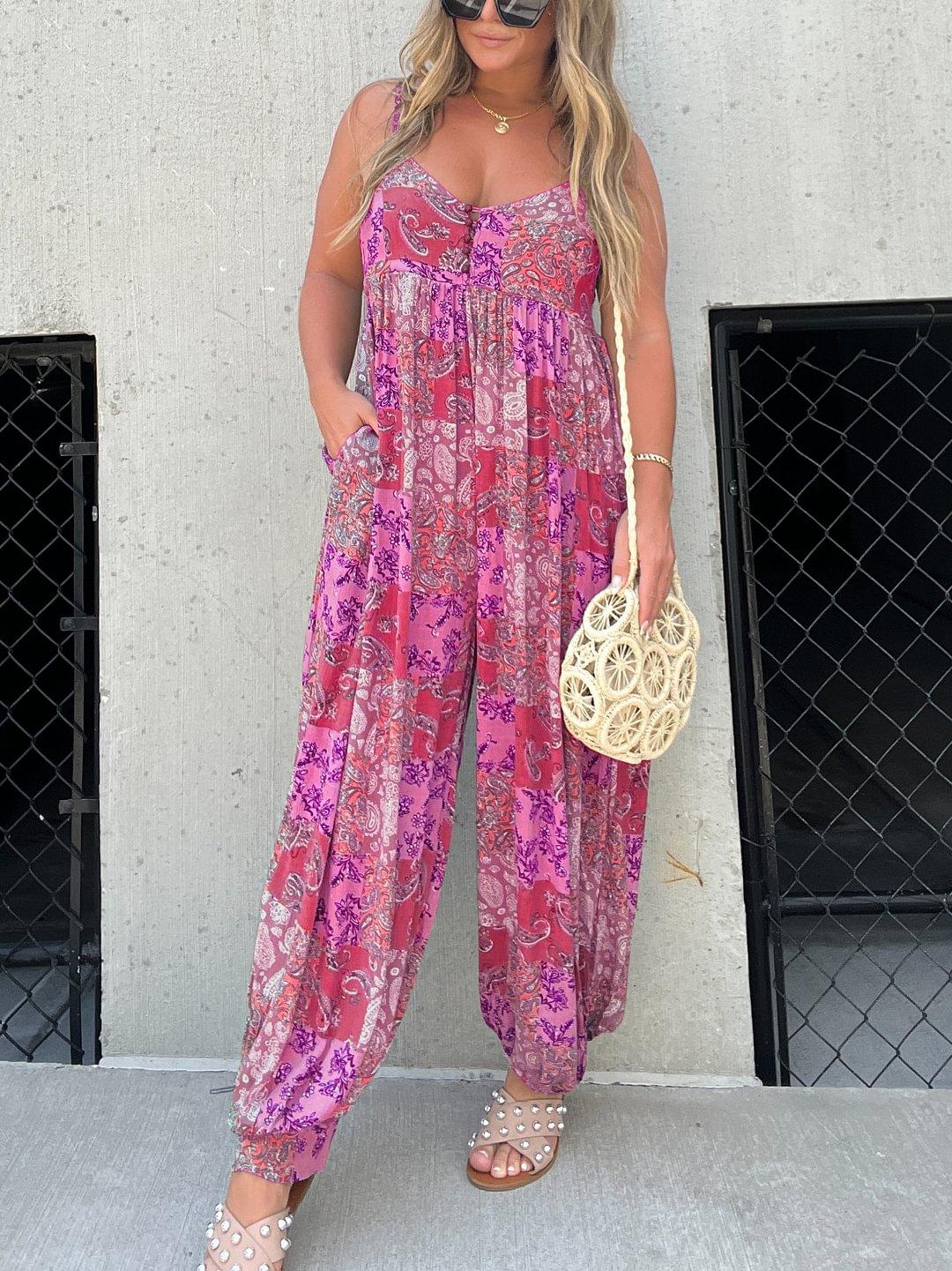 Nova - Printed Loose Jumpsuit for Women