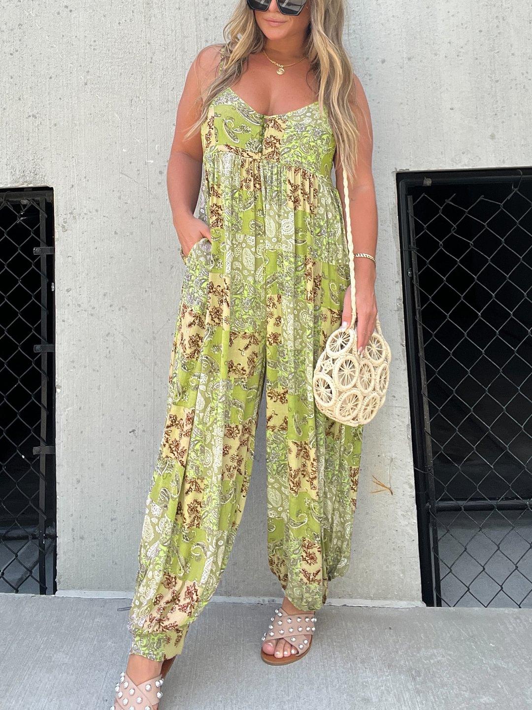 Nova - Printed Loose Jumpsuit for Women