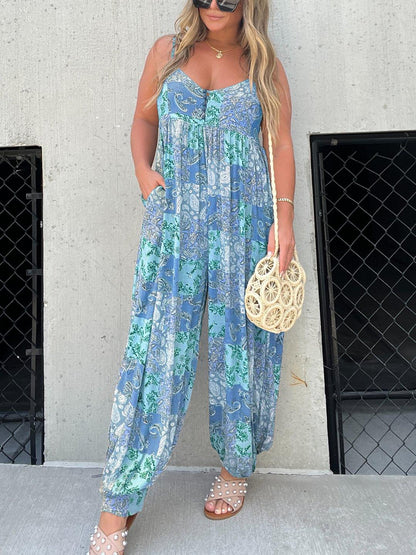 Nova - Printed Loose Jumpsuit for Women