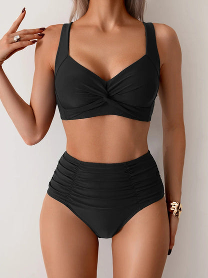 Twila - Textured Bandeau Bikini Set for Women