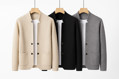 Men's Comfortable Long Sleeve Jacket - Lightweight Breathable Comfort for Effortless Style