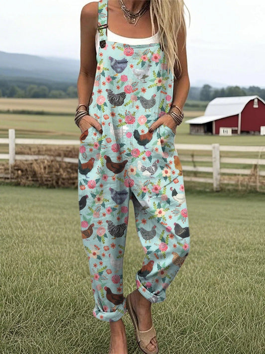 Vintage Floral Jumpsuit - Effortless Style & All-Day Comfort for Women