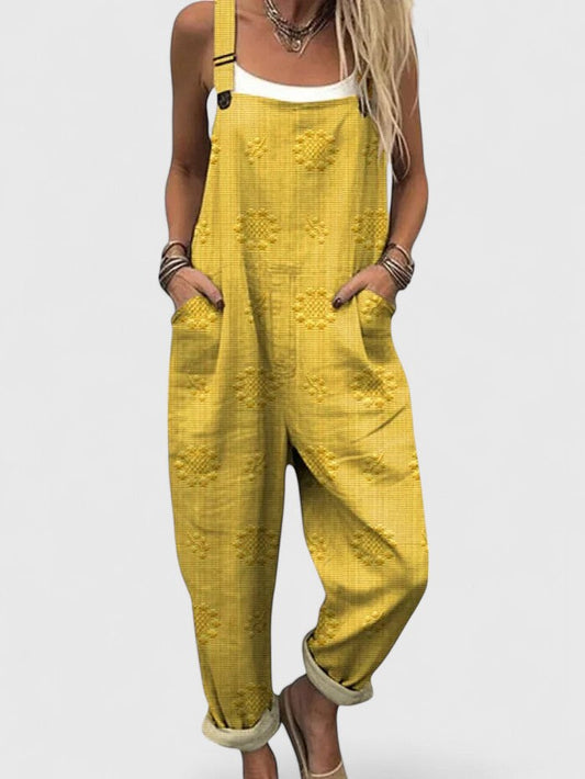 Vintage Floral Jumpsuit - Effortless Style & All-Day Comfort for Women