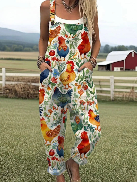 Vintage Floral Jumpsuit - Stylish Comfort for Every Occasion
