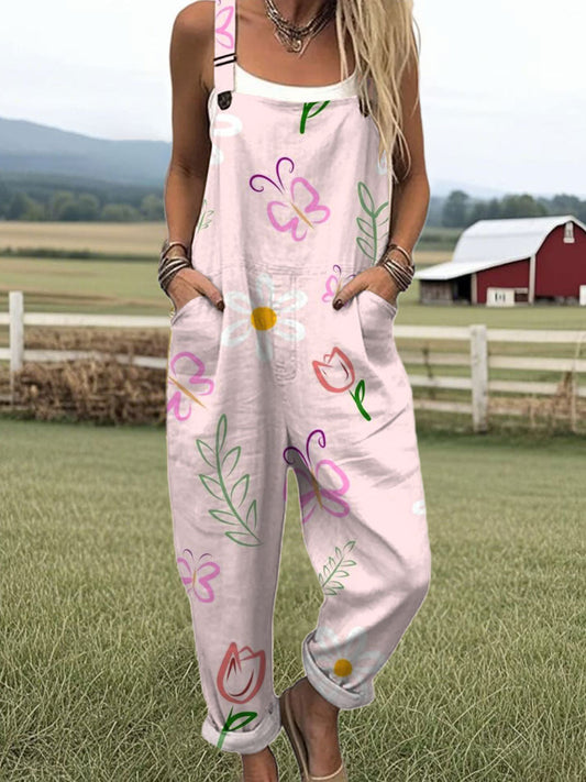 Vintage Floral Jumpsuit for Women - Effortless Style & All-Day Comfort