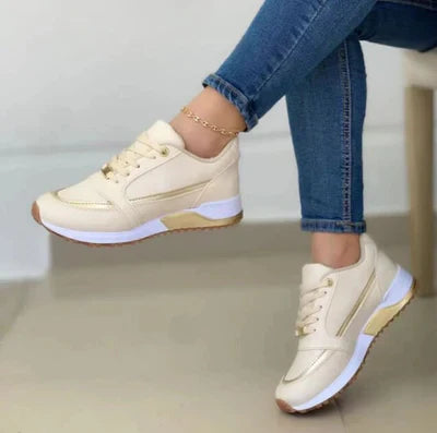 Women's Classic Lace Up Sneakers with Shine Style | Great for Everyday Wear