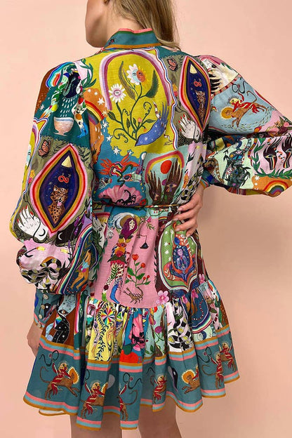 Faiola - Floral Summer Mini Dress for Women