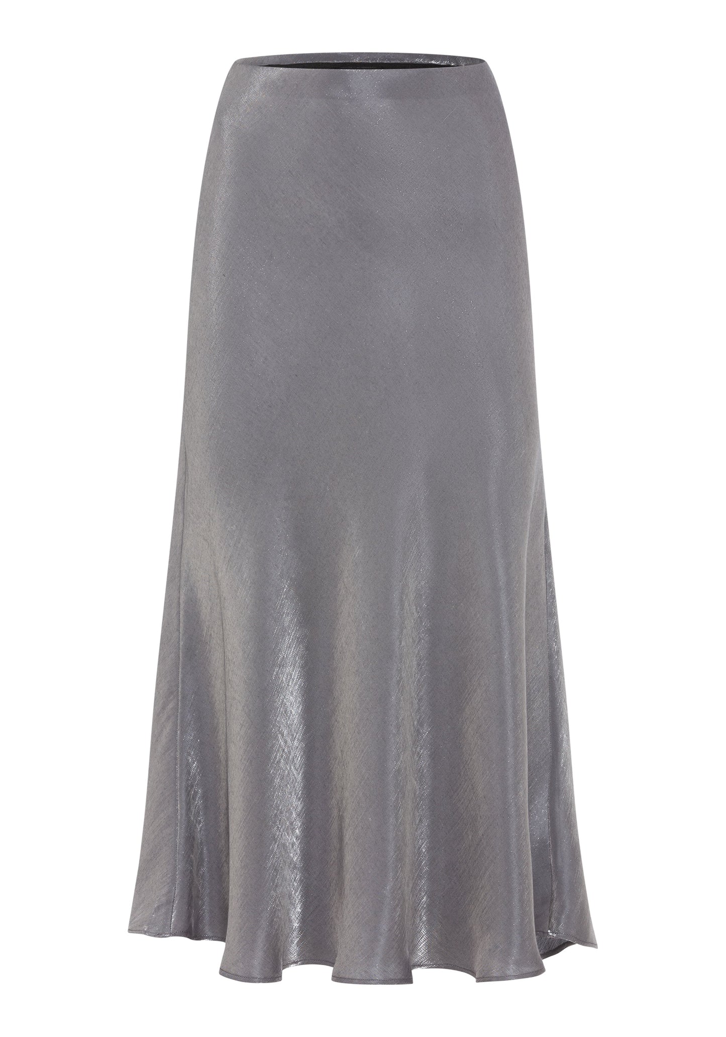 Women's A-Line Midi Skirt with Shimmering Detail