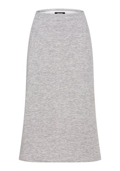 Women's A-Line Midi Skirt with Subtle Texture