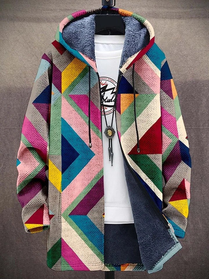 Women's Artistic Cardigan Sweater with Unique Print Design