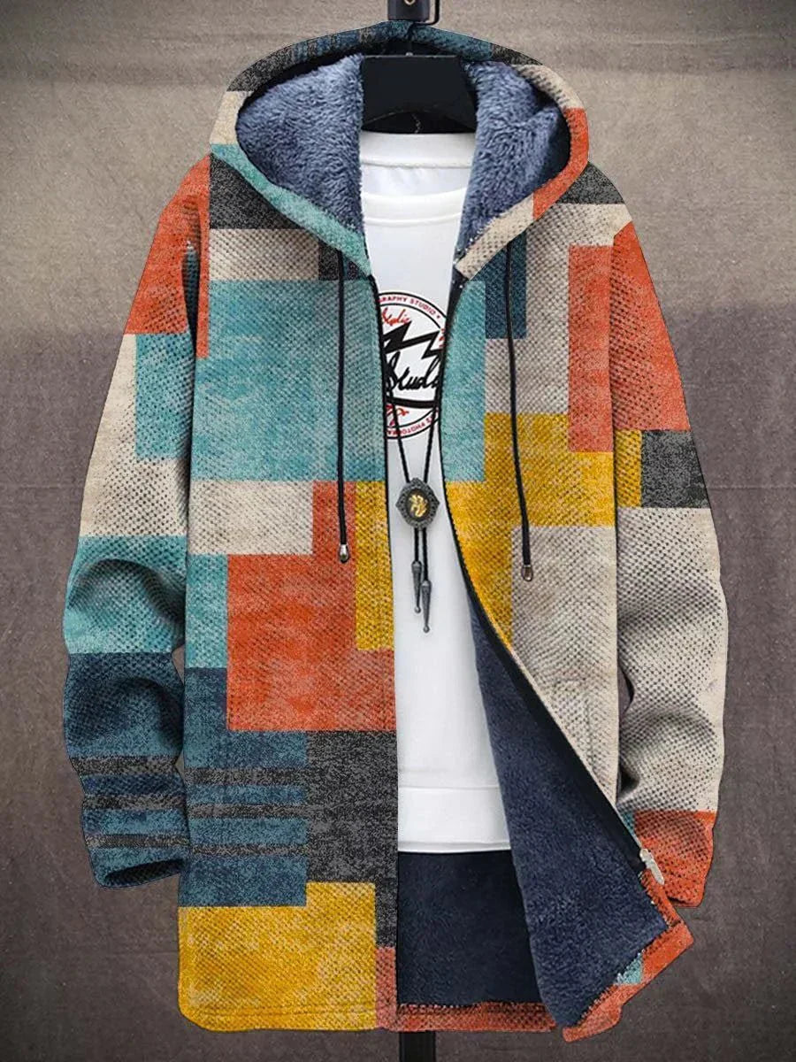 Women's Artistic Cardigan Sweater with Unique Print Design
