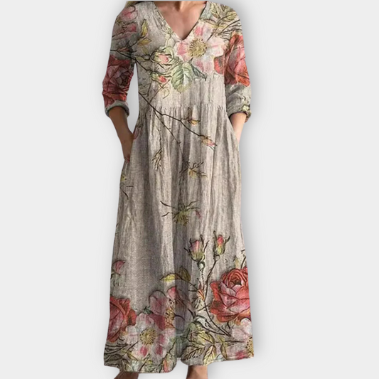 Women's Boho Maxi Dress with Flowing Design for Summer Occasions