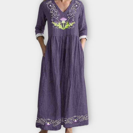 Women's Boho Maxi Dress with Flowing Design for Summer Occasions