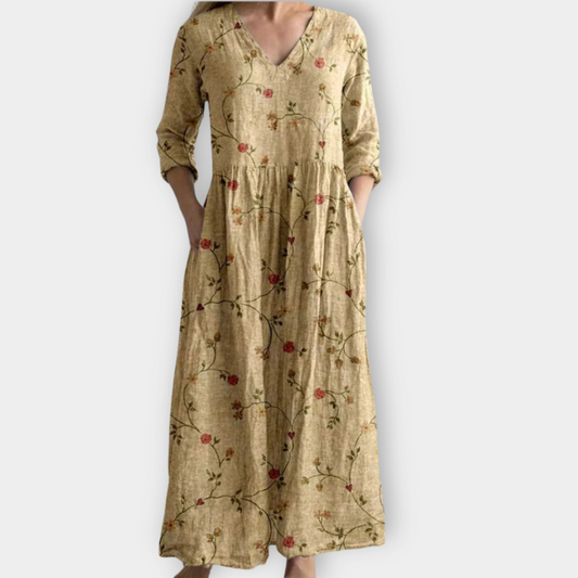 Women's Boho Maxi Dress with Flowing Design for Summer Occasions