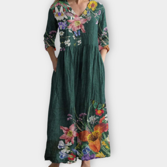 Women's Boho Maxi Dress with Flowy Design for Summer Occasions