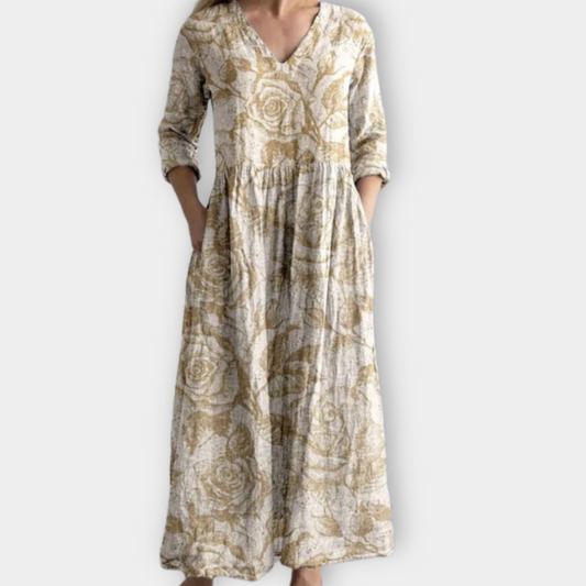 Women's Boho Maxi Dress with Flowy Design for Summer Occasions