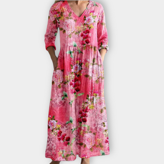 Women's Boho Maxi Dress with Flowy Design for Summer Outings