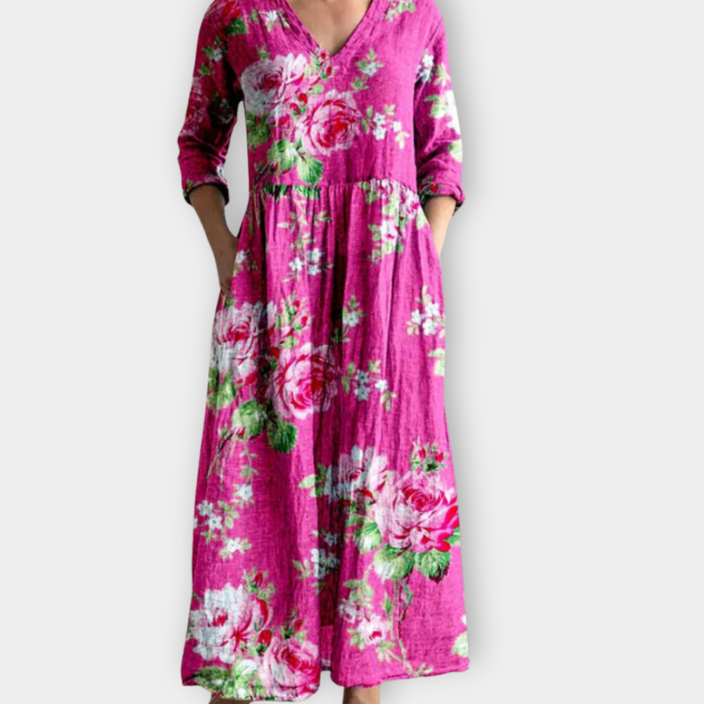 Women's Boho Maxi Dress with Flowy Design for Summer Outings