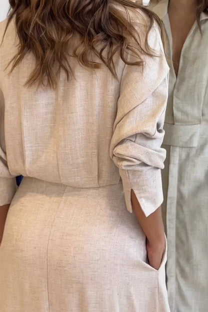 Elegant Linnen Maxi Dress