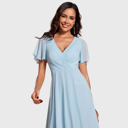 Women's Casual Plus Size Summer Midi Dress with Layered Hem