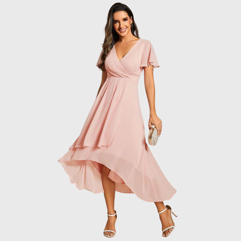 Women's Casual Plus Size Summer Midi Dress with Layered Hem