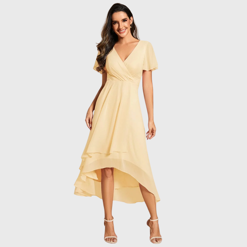 Women's Casual Plus Size Summer Midi Dress with Layered Hem
