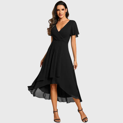 Women's Casual Plus Size Summer Midi Dress with Layered Hem