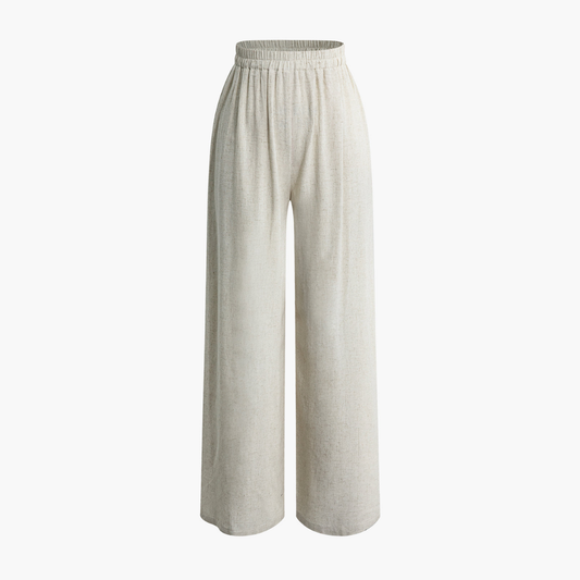 Women's Casual Relaxed Fit Pants with Gathered Waist