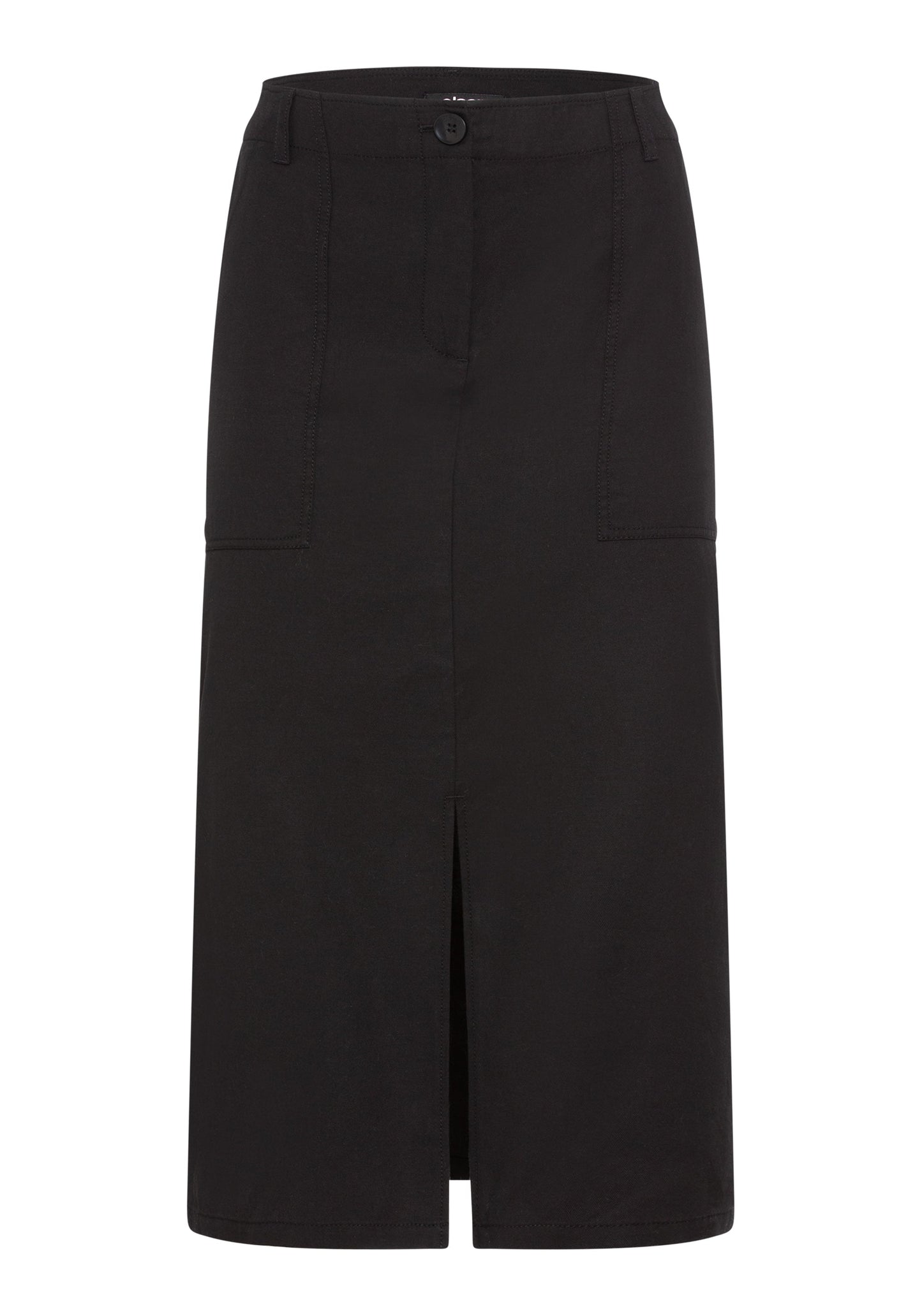 Women's Chic Midi Skirt with Belt Loops and Pockets
