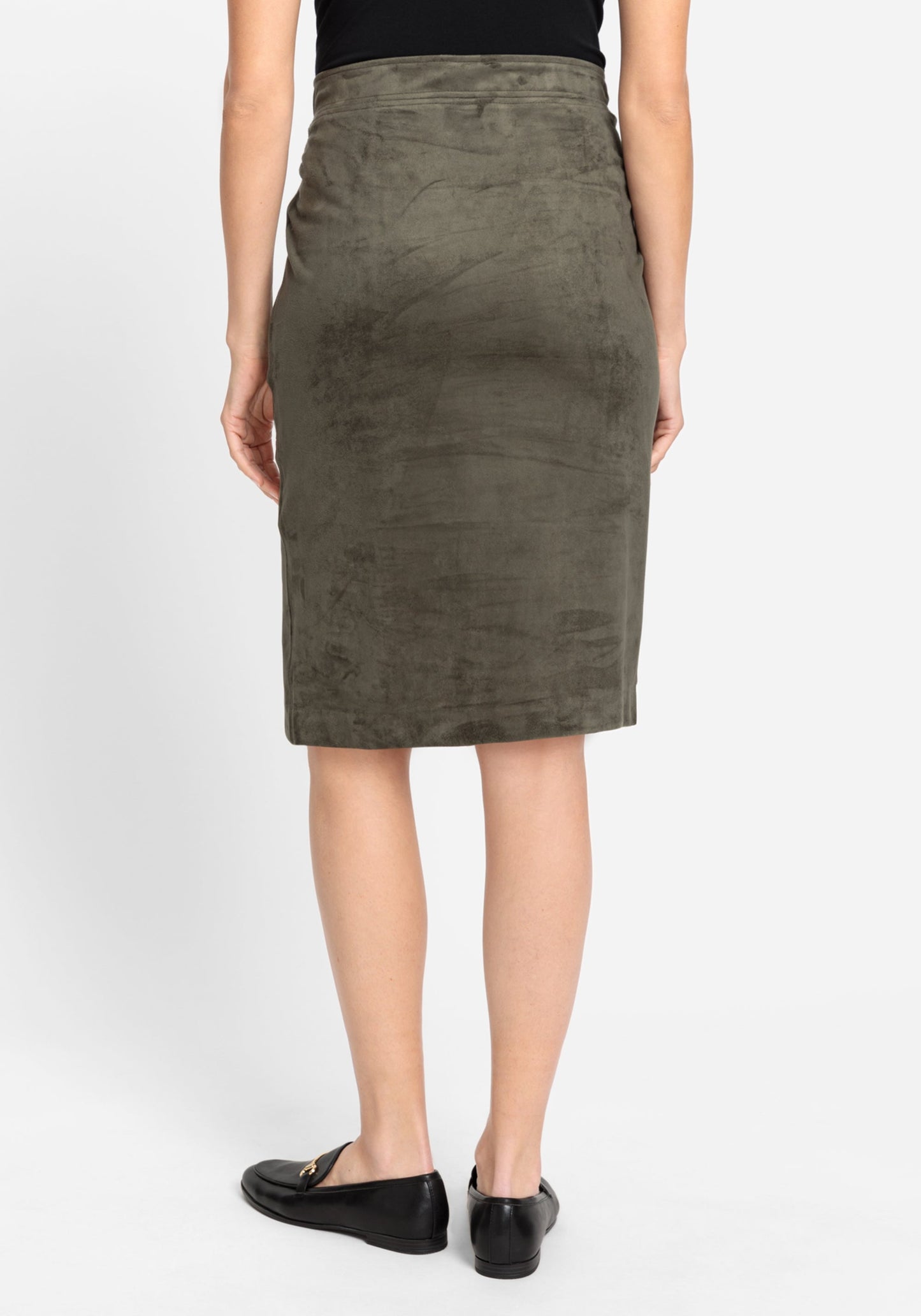 Women's Chic Pull-On Skirt with Flat Front Design