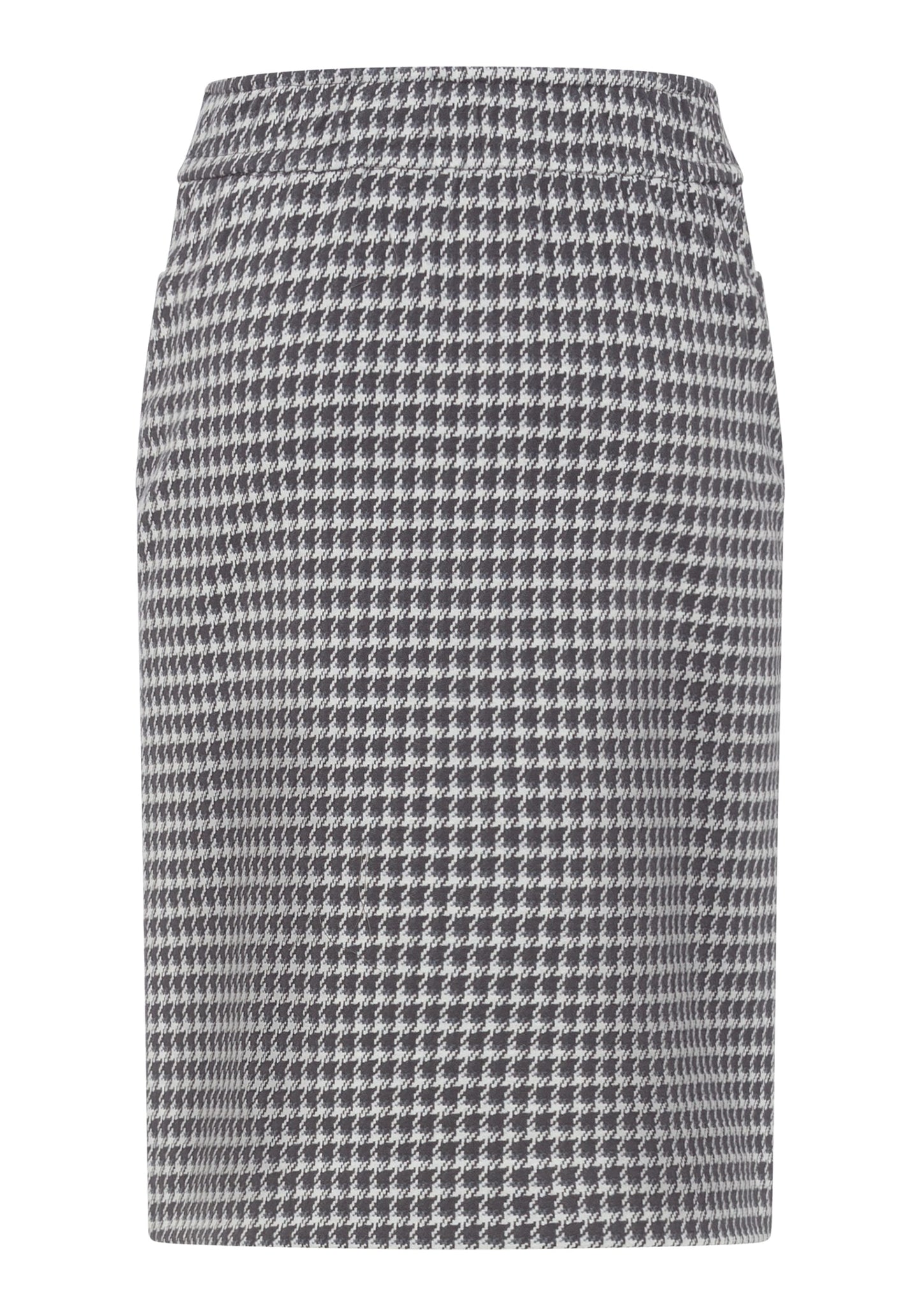 Women's Classic Houndstooth Pull-On Skirt with Stretch Design