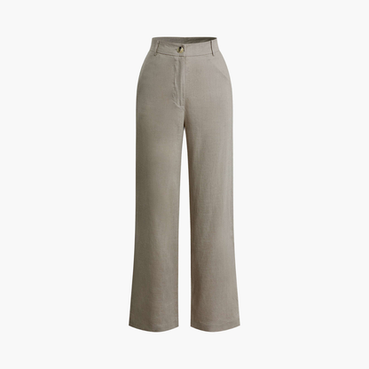 Women's Classic Straight Leg Pants with Minimalist Design