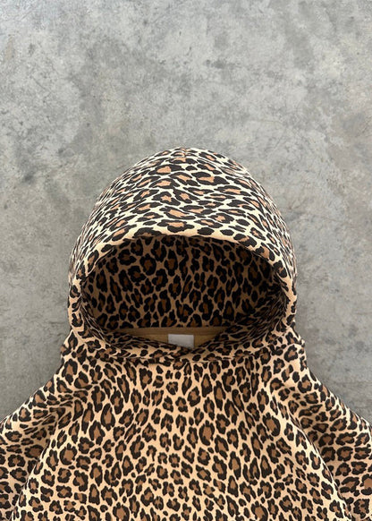 Women's Comfortable Hoodie with Leopard Print Design