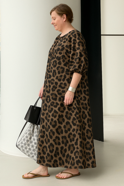 Women's Comfortable Maxi Dress with Tummy Coverage and Pockets
