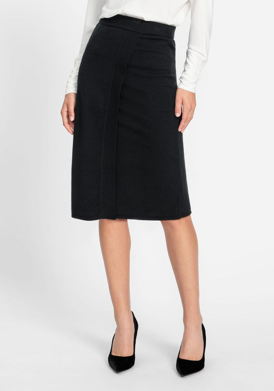 Women's Comfortable Midi Skirt with Pull-On Design