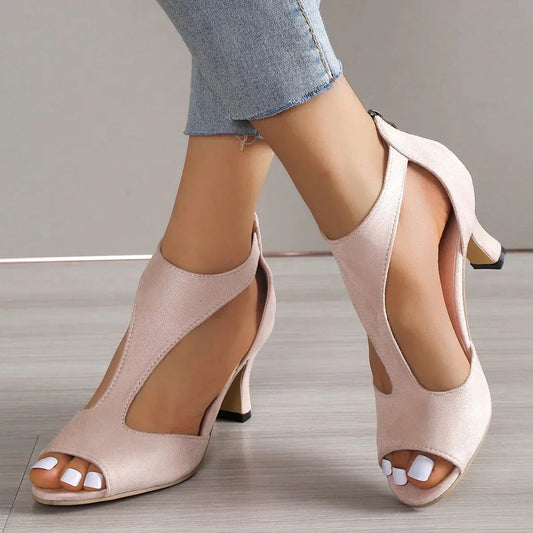 Women's Comfortable Open Toe Sandals with Zipper