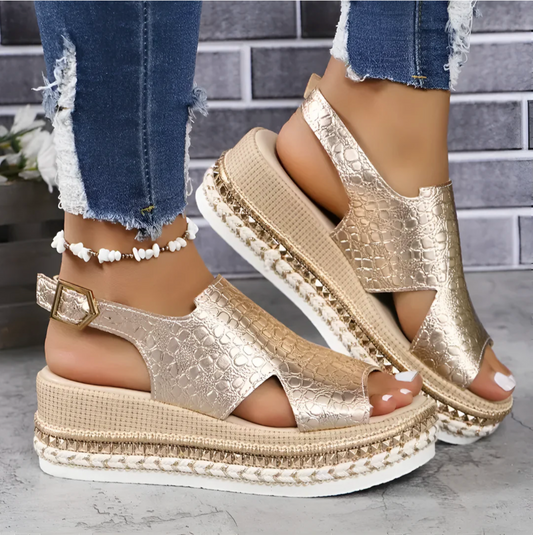 Women's Comfortable Platform Sandals with Adjustable Straps