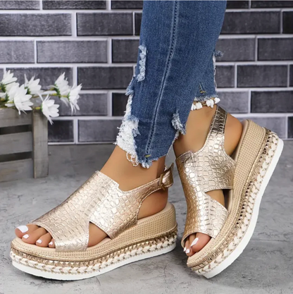 Women's Comfortable Platform Sandals with Adjustable Straps
