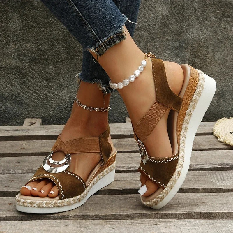 Women's Comfortable Platform Sandals with Adjustable Straps