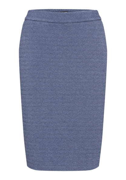 Women's Comfortable Pull-On Skirt with Micro Puppytooth Design