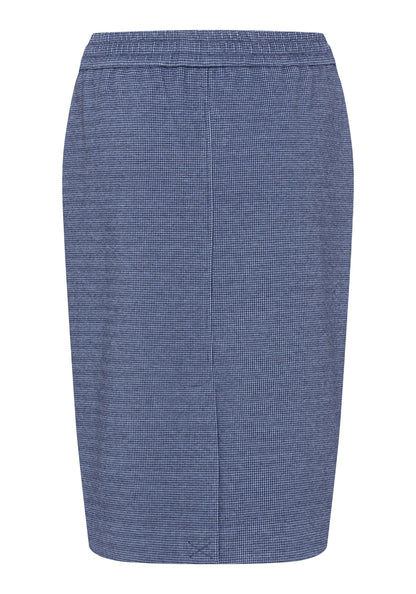 Women's Comfortable Pull-On Skirt with Micro Puppytooth Design